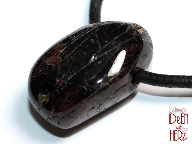 Garnet on cord