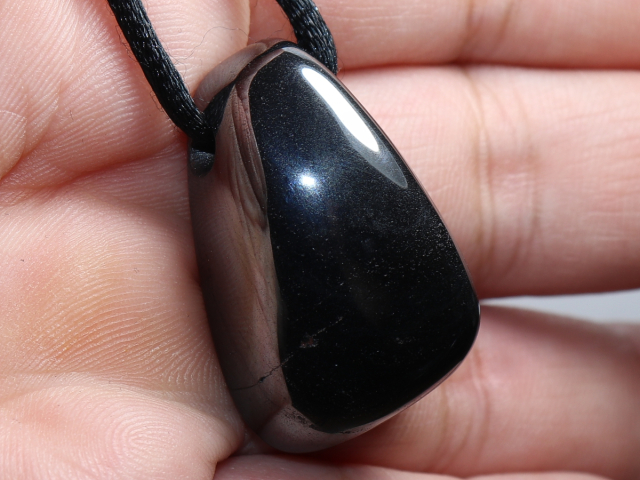 hematite with cord or silver 925