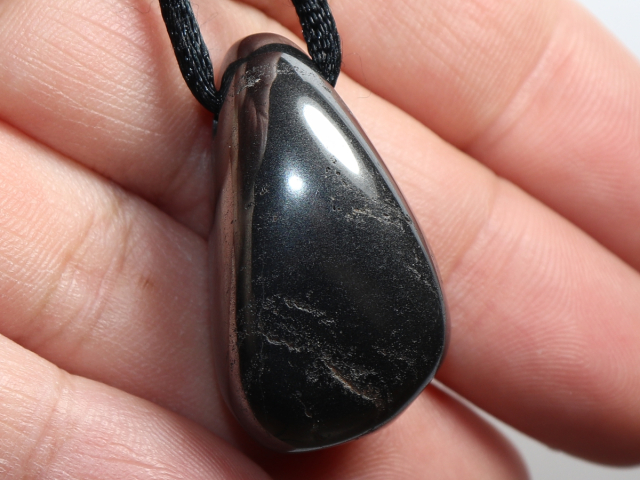 hematite with cord or silver 925