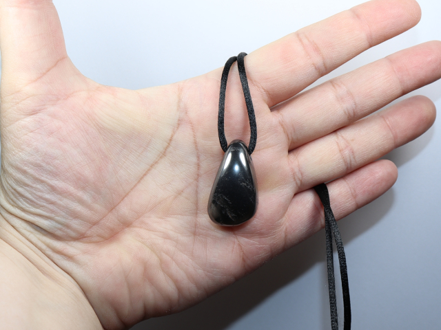 hematite with cord or silver 925