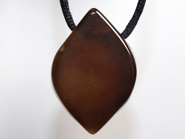 eye agate (sardonyx) with cord or silver 925
