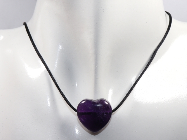 amethyst with cord or silver 925