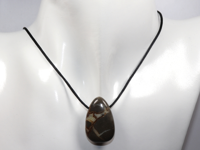 septaria with cord or silver 925