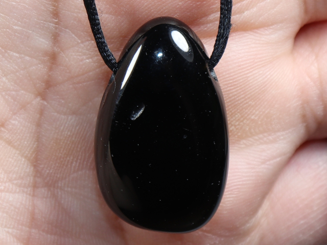 tektite with cord or silver 925