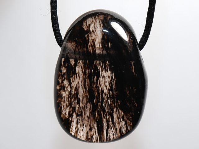 Lamellenobsidian mit Band oder Silber 925