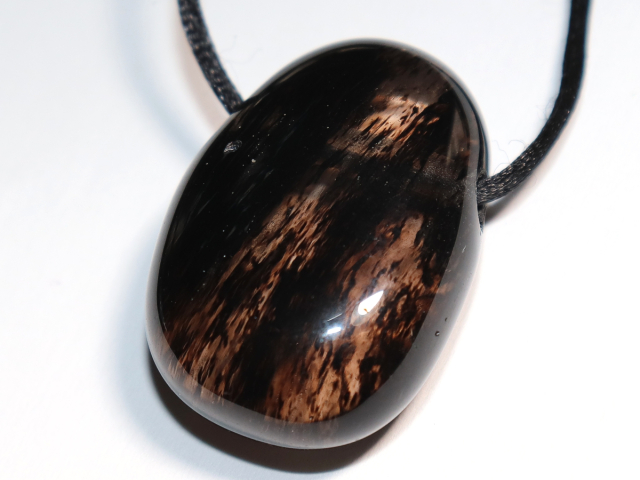 Lamellenobsidian mit Band oder Silber 925