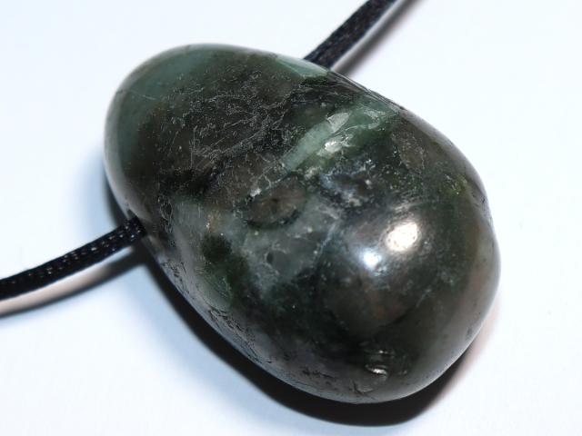 emerald with cord or silver 925