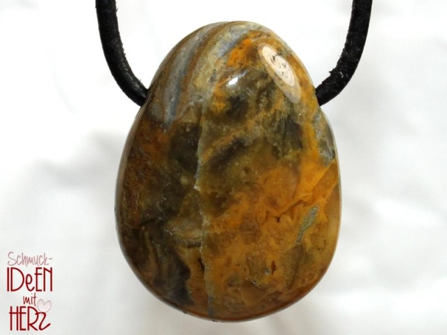 Crazy lace agate on cord