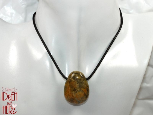 Crazy lace agate on cord