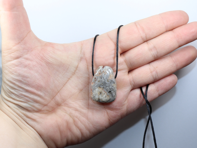 crazy lace agate with cord or silver 925