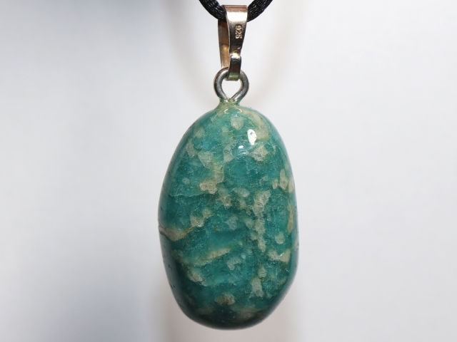 amazonite with cord or silver 925