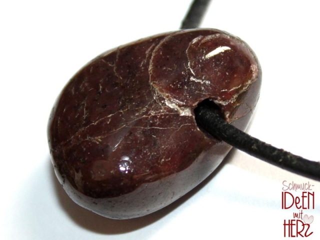 Garnet on cord