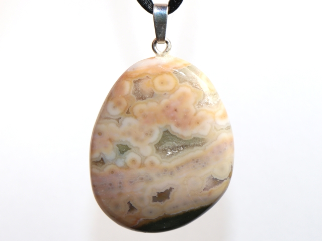 ocean jasper with cord or silver 925