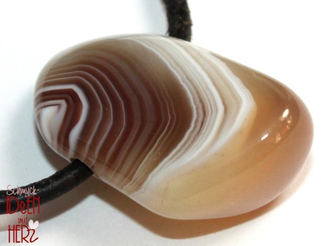 Botswana agate on cord