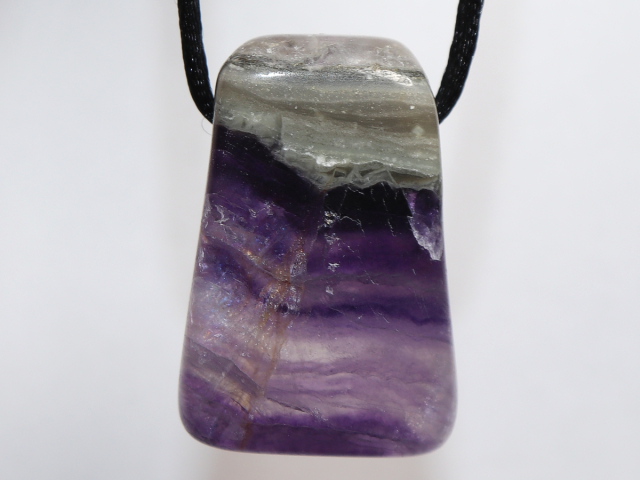 fluorite with cord or silver 925