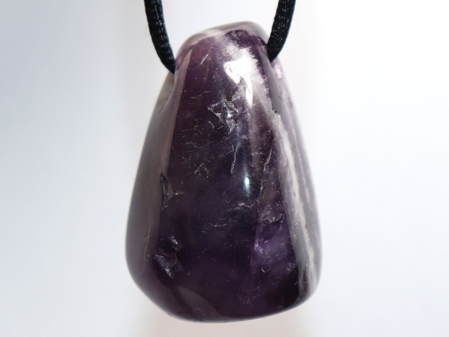 amethyst with cord or silver 925