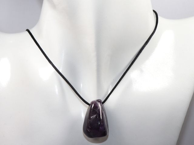 amethyst with cord or silver 925
