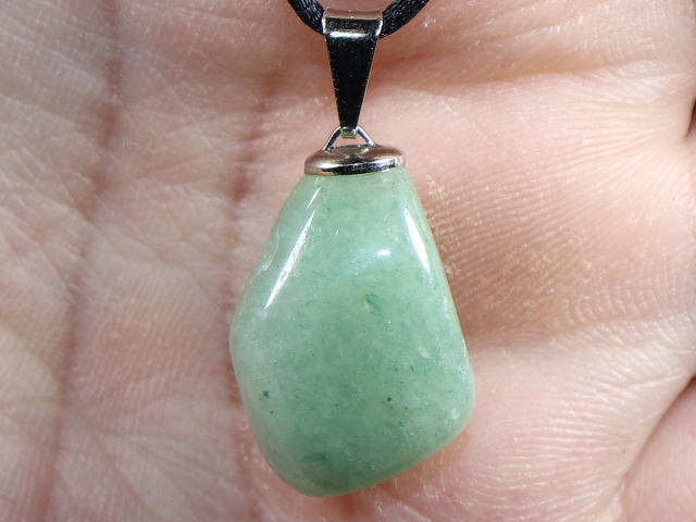 aventurine with cord or silver 925