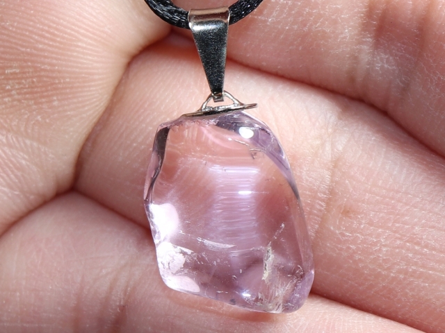 amethyst with cord or silver 925