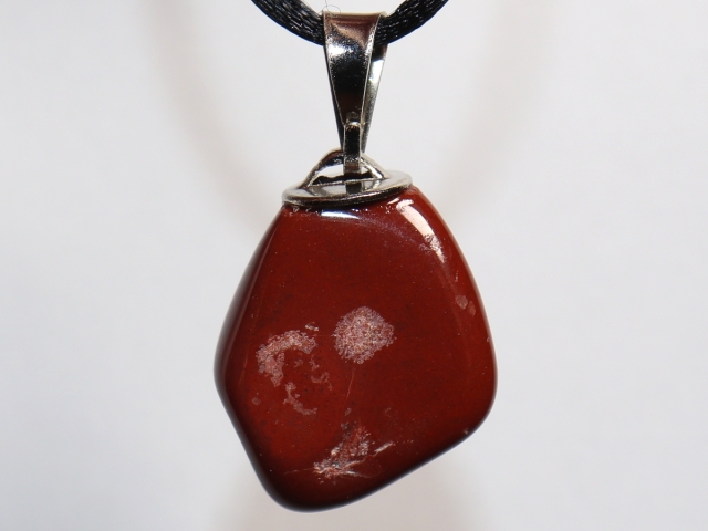roter Jaspis mit Band oder Silber 925