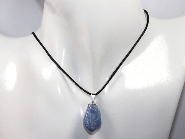 blue quartz with cord or silver 925