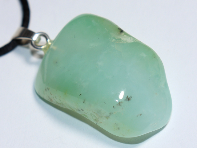 chrysoprase with cord or silver 925