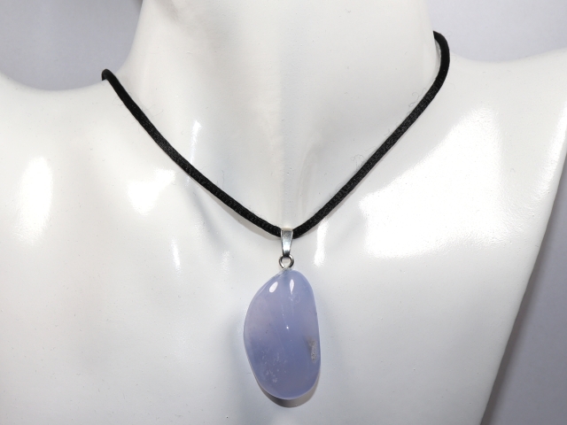 chalcedony with cord or silver 925