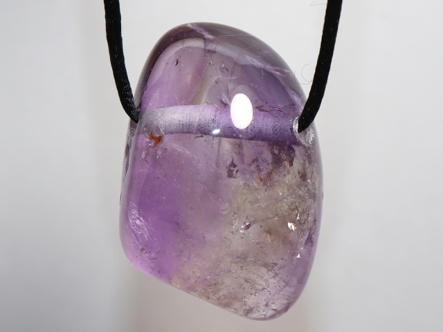 amethyst with cord or silver 925
