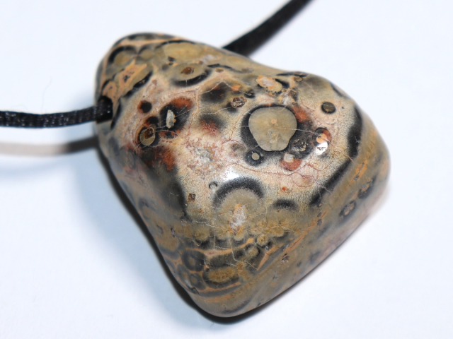 Leopard rhyolite on cord