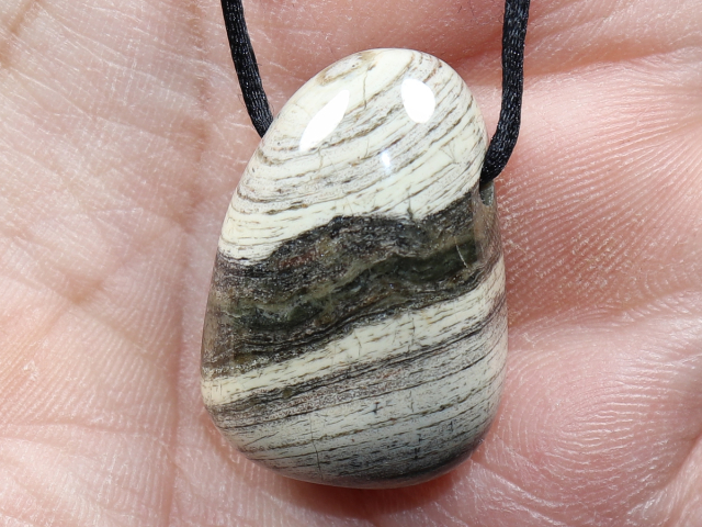 silverleaf jasper with cord or silver 925