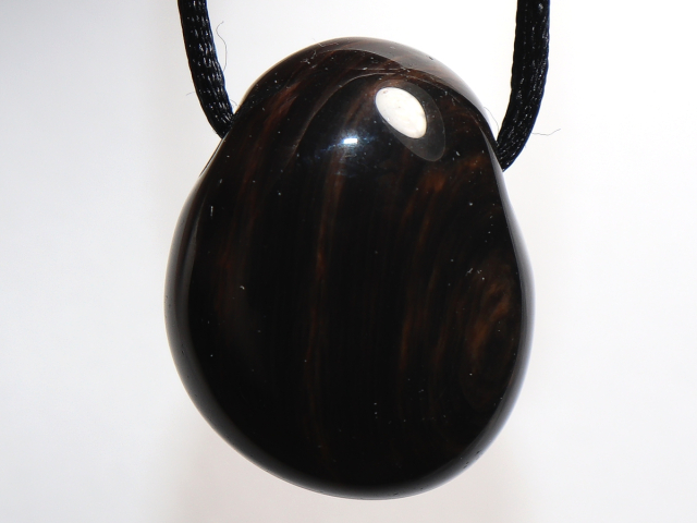 gold obsidian with cord or silver 925