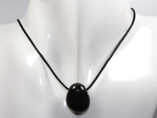 gold obsidian with cord or silver 925