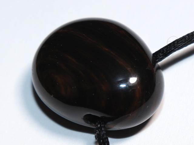 gold obsidian with cord or silver 925
