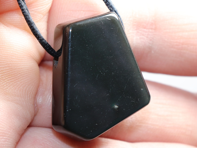 Regenbogenobsidian mit Band oder Silber 925