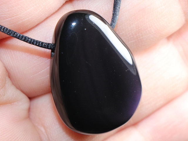 Regenbogenobsidian mit Band oder Silber 925