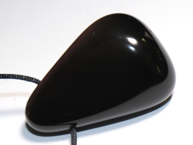 rainbow obsidian with cord or silver 925