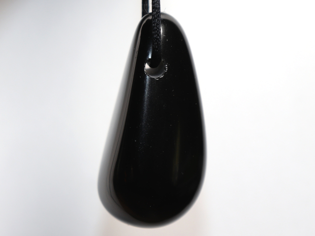 rainbow obsidian with cord or silver 925