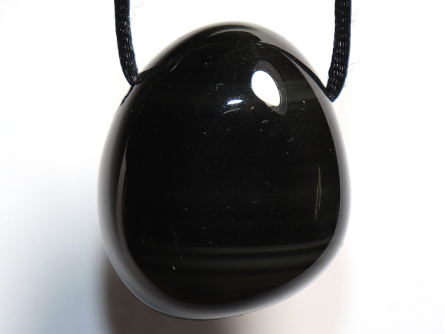 Preview: Regenbogenobsidian mit Band oder Silber 925