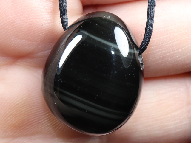 Regenbogenobsidian mit Band oder Silber 925