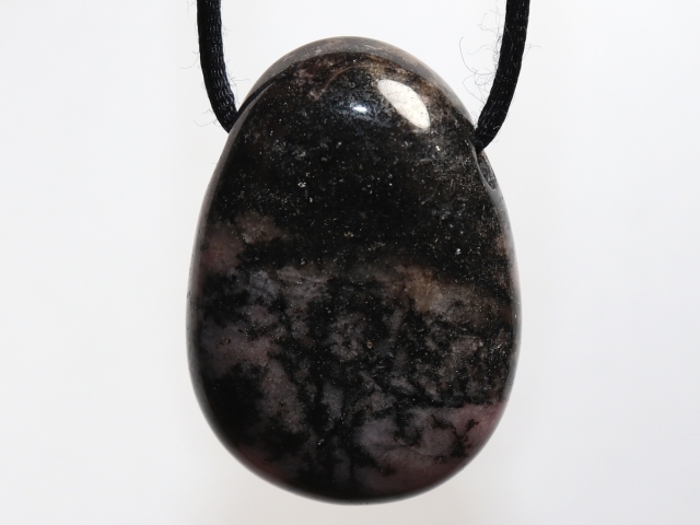 rhodonite with cord or silver 925