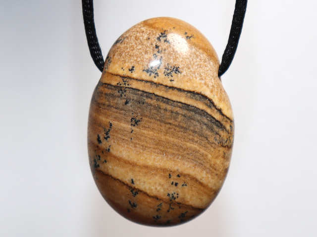 picture jasper with cord or silver 925