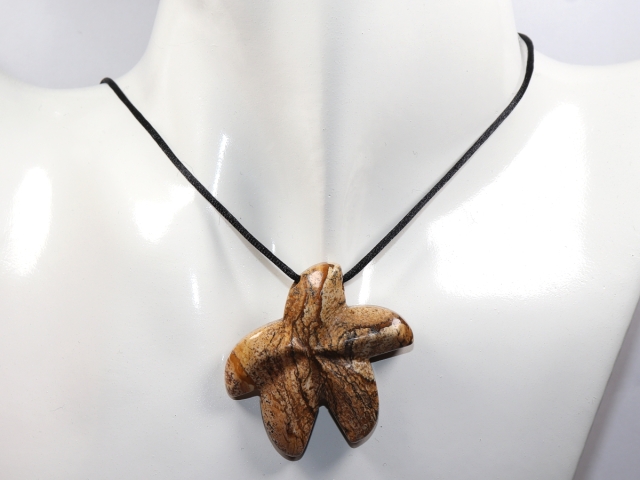 picture jasper with cord or silver 925
