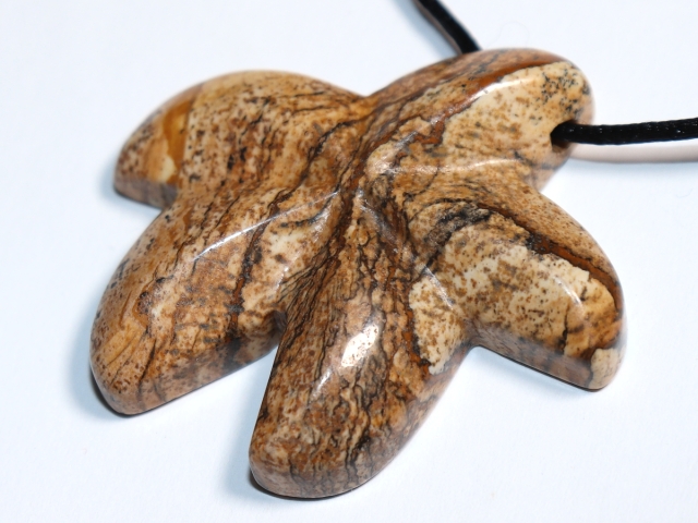 picture jasper with cord or silver 925