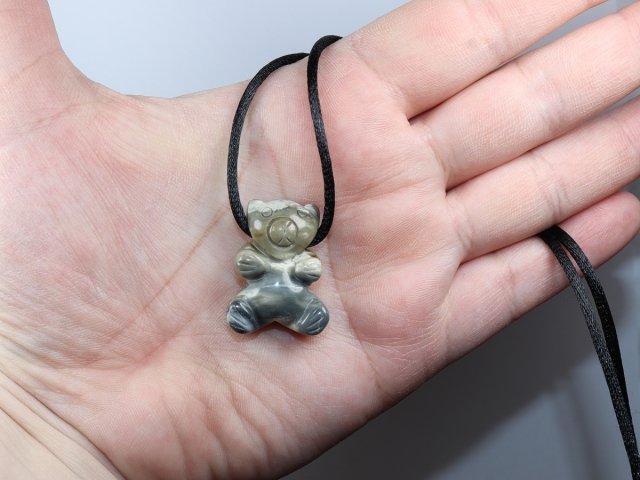 Picasso marble with cord or silver 925