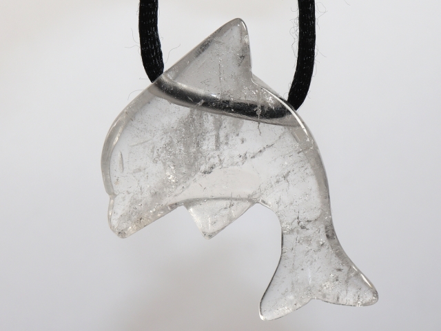 rock crystal with cord or silver 925