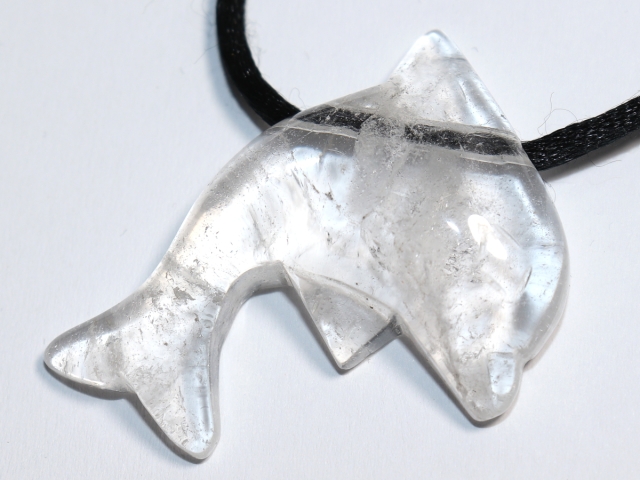 rock crystal with cord or silver 925