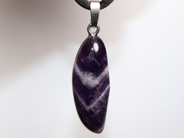 amethyst with cord or silver 925