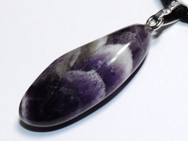 amethyst with cord or silver 925