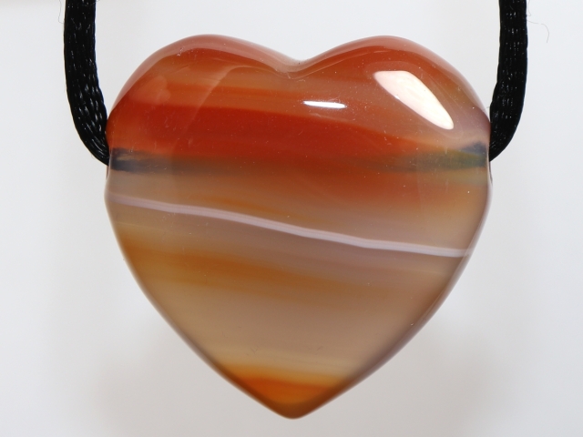 carnelian with cord or silver 925