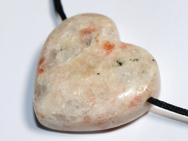 sunstone with cord or silver 925